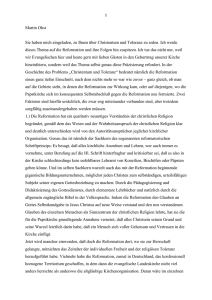 Vortrag von Prof. Dr. Martin Ohst "Reformation und Toleranz"