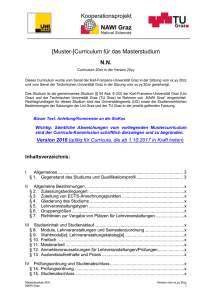 Mustercurriculum für Masterstudien NAWI Graz (doc)