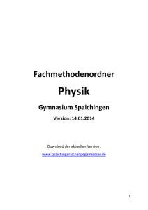 : Fachmethodenordner Physik