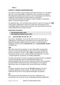 Ein standardisiertes Formular für die Kontrolle verwenden.