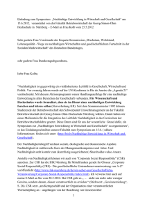 E-Mail vom 25.05.2012: Einladung zum Symposium