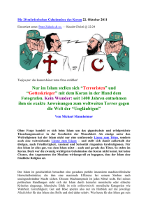 Die 20 mörderischen Geheimnisse des Koran 22. Oktober 2011