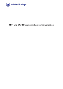 PDF- und Word Dokumente barrierefrei umsetzen