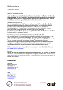 Medienmitteilung Winterthur 17.12.2015 asut ist Partner der Com