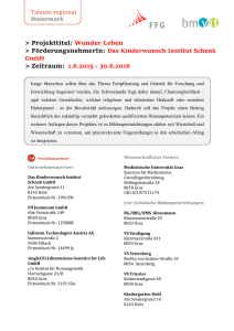Das Kinderwunsch Institut Schenk GmbH > Zeitraum: 1.6.2015