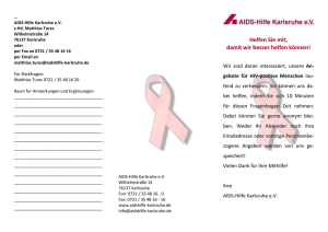 Angebote für HIV-positive Menschen - AIDS