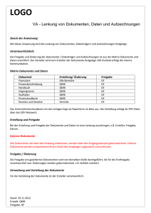 VA - Lenkung von Dokumenten, Daten und Aufzeichnungen