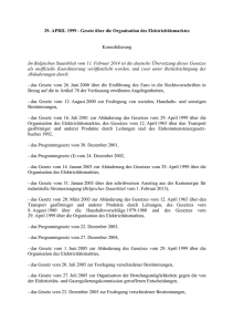 Gesetz &uuml;ber die Organisation des Elektrizit&auml;tsmarktes