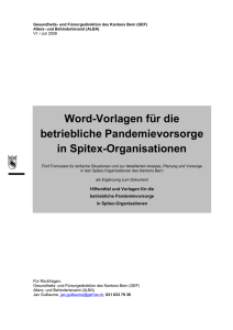 Hilfsmittel und Vorlagen f&uuml;r betriebliche - Gesundheits