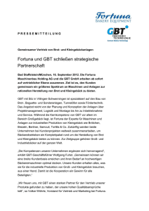 Pressemeldung - Fortuna Maschinenbau Holding AG