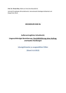 GRUNDKURS BGB IIb Außervertragliches Schuldrecht