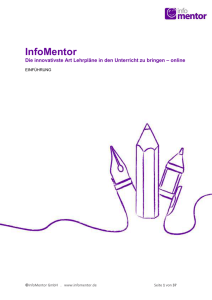 Das „Lernmanagement“ von InfoMentor ist jetzt in der Praxis