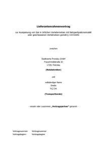 Lieferantenrahmenvertrag ab 01.10.2014