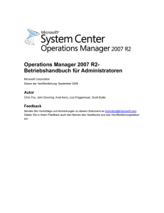 Operations Manager 2007 Handbuch für Administratoren