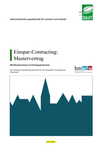 Mustervertrag Einsparcontracting