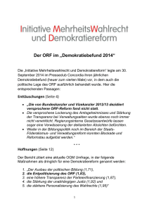 Der ORF im „Demokratiebefund 2014“