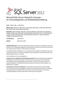 Schutzebenen von SQL Server AlwaysOn. Eine