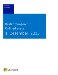 Import-/Export-Dienste - Microsoft Volume Licensing
