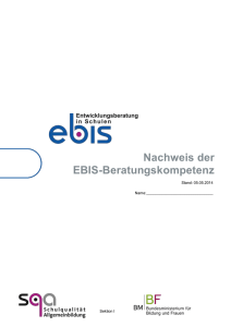 Nachweis der EBIS-Beratungskompetenz