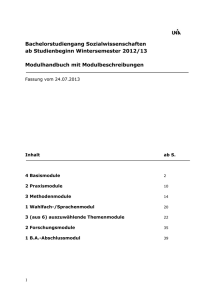 Modulhandbuch BA Sozialwissenschaften (PO 2012)