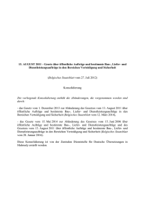 Gesetz &uuml;ber &ouml;ffentliche Auftr&auml;ge und bestimmte Bau-, Liefer