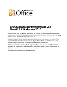 Migration zu und Upgrade auf SharePoint Workspace 2010