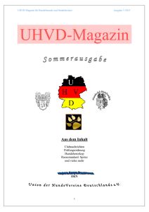 UHVD-Magazin für Hundefreunde und Hundebesitzer Ausgabe 3
