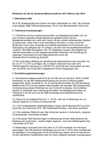 Richtlinien für die 34. Deutsche Meisterschaft der AK Ü 50H im Jahr