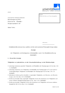 Formular zur Anzeige nach § 16 BioStoffV - Uni Bonn