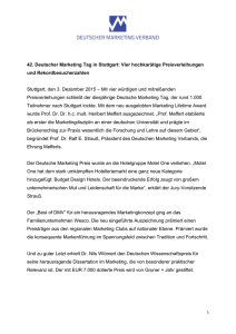 Pressemitteilung. - Deutscher Marketing Verband eV