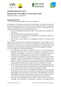 Weltklimabericht - Kommunikation Land Steiermark