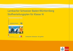 Stoffverteilungsplan Lambacher Schweizer 10 Schuelerbuch