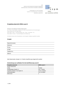 Projektkurzbericht IPMA Level C
