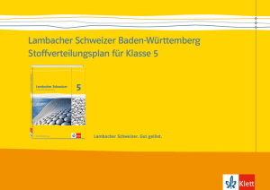 Stoffverteilungsplan Lambacher Schweizer 5 Schuelerbuch
