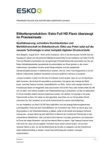 Esko Full HD Flexo überzeugt im Praxiseinsatz