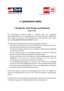 Pressepapier "7-Punkte für mehr Europa im Parlament"