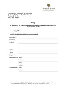 Entwurf zum Antrag - Landesamt f&uuml;r Umweltschutz Sachsen