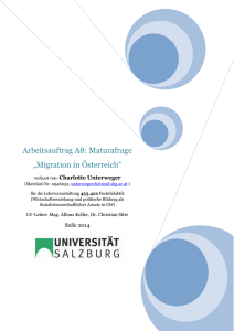 Das Thema „Migration in Österreich“