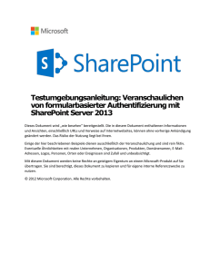 Schritte zum Konfigurieren der SharePoint Server 2013