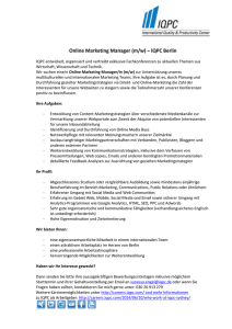 Online Marketing Manager (m/w) – IQPC Berlin
