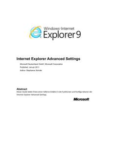 Internet Explorer Advanced Settings