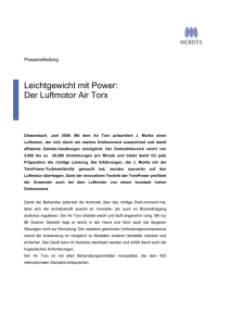 Leichtgewicht mit Power: Der Luftmotor Air Torx Pressemitteilung
