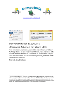 Gestalten mit Word - Computeria Wallisellen