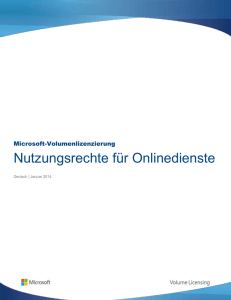 Windows Azure-Dienste - Microsoft Volume Licensing