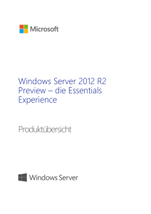 Windows Server 2012 R2: Whitepaper "Die Essentials Experience"