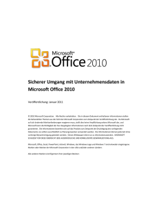 Steuern des Informationsflusses in Office 2010