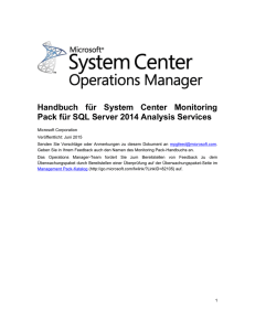 SSAS 2014-Instanz - System Center Core