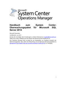 SQL Server 2014 - System Center Core