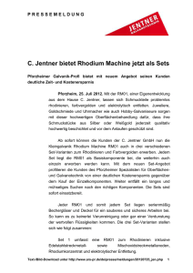 C. Jentner bietet Rhodium Machine jetzt als Sets (C. Jentner