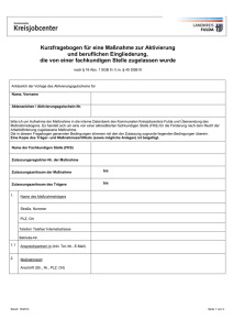Kurzfragebogen Träger AVGS zugelassene Maßnahme (DOCX, 438